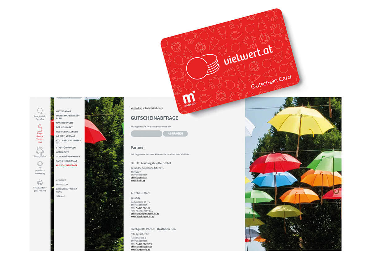 Website vielwert Gutschein Card