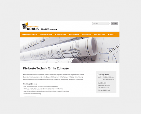 Website Elektrotechnik Kraus